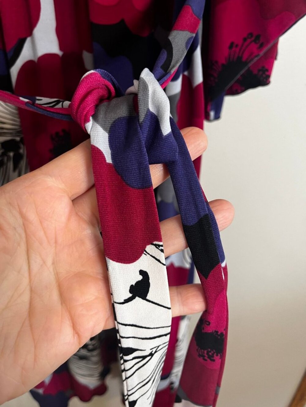 Colorful Floral Wrap Dress Pink 24W Resort Preppy Classic Retro Feminine - Picture 7 of 10